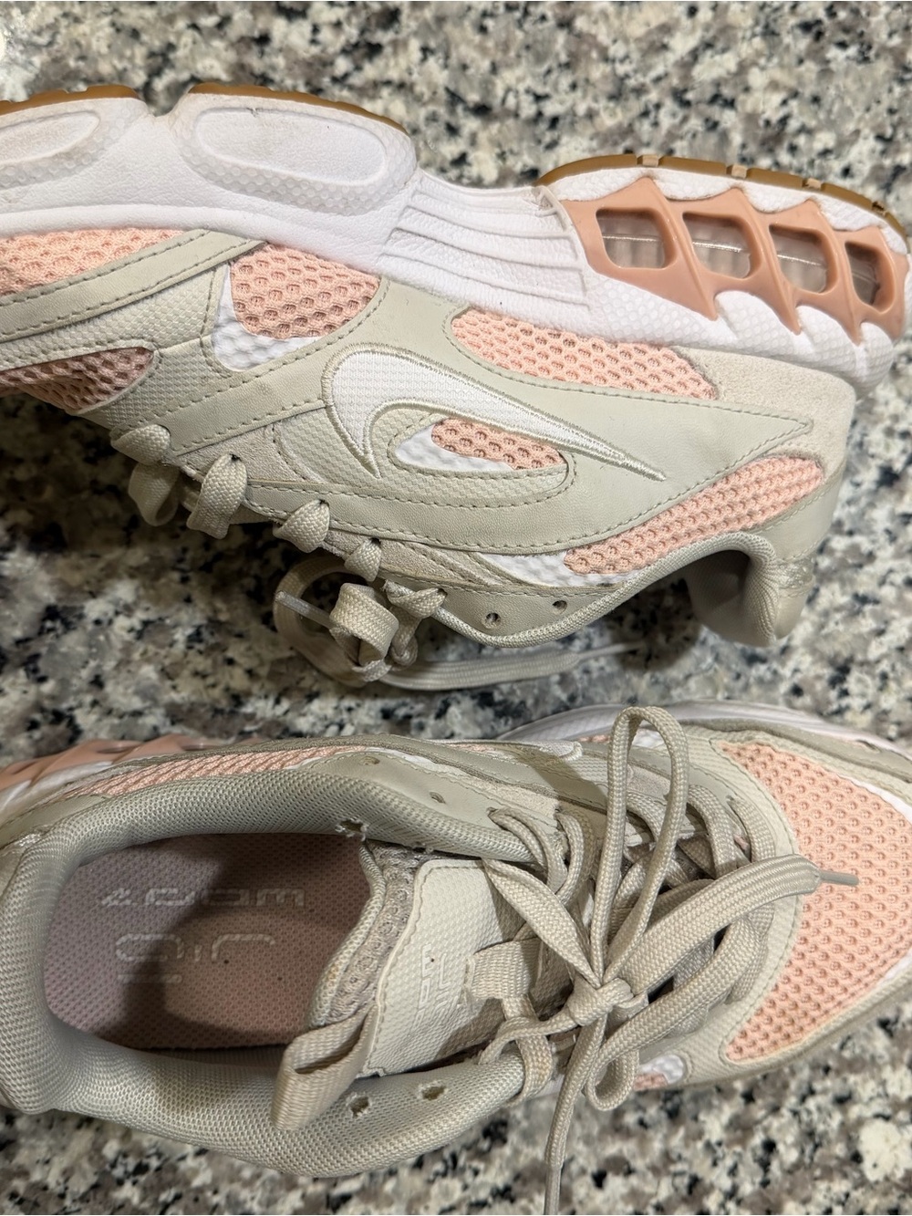 Nike Women's Sneakers in Peach and Cream